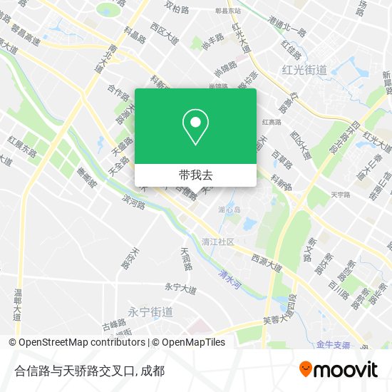 合信路与天骄路交叉口地图