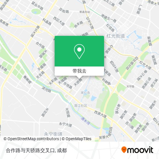 合作路与天骄路交叉口地图
