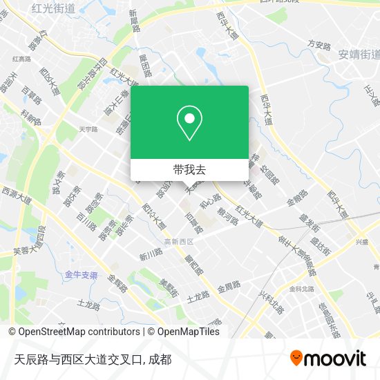 天辰路与西区大道交叉口地图