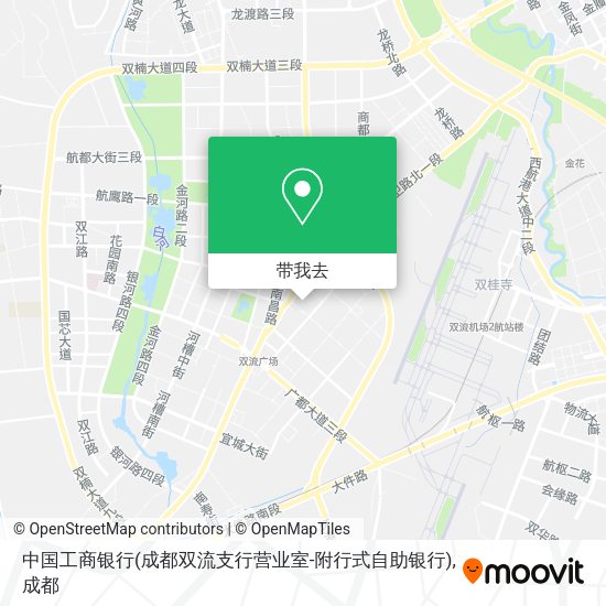 中国工商银行(成都双流支行营业室-附行式自助银行)地图
