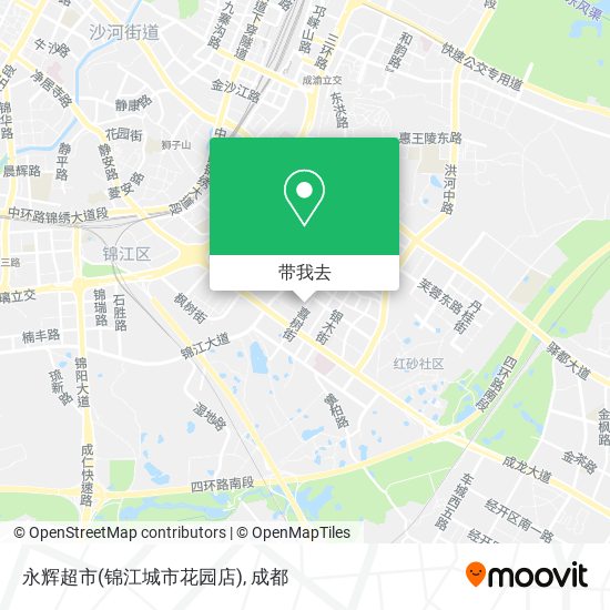 永辉超市(锦江城市花园店)地图