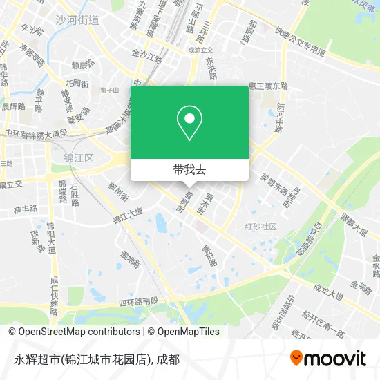 永辉超市(锦江城市花园店)地图