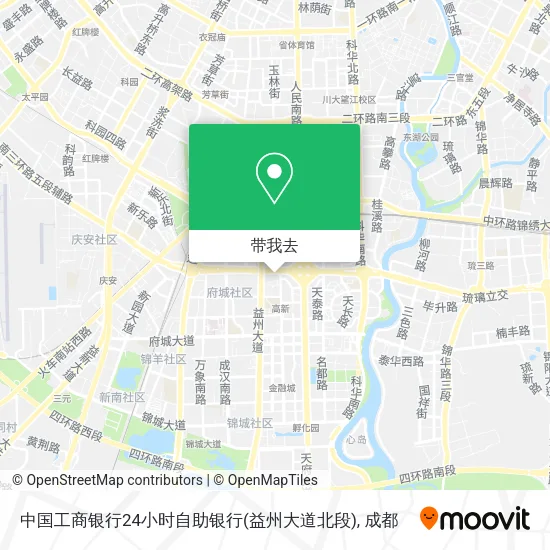 中国工商银行24小时自助银行(益州大道北段)地图