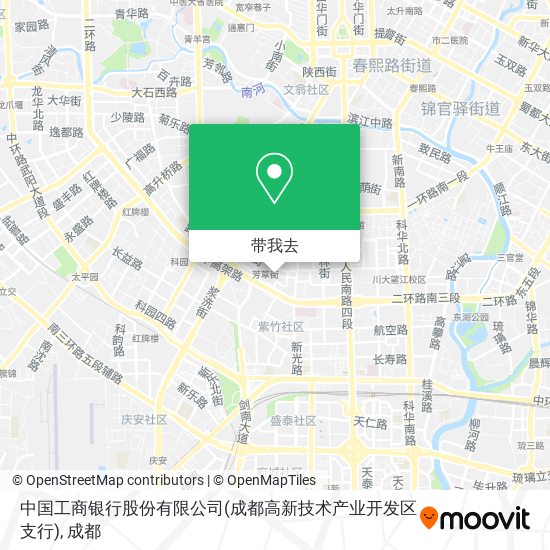 中国工商银行股份有限公司(成都高新技术产业开发区支行)地图
