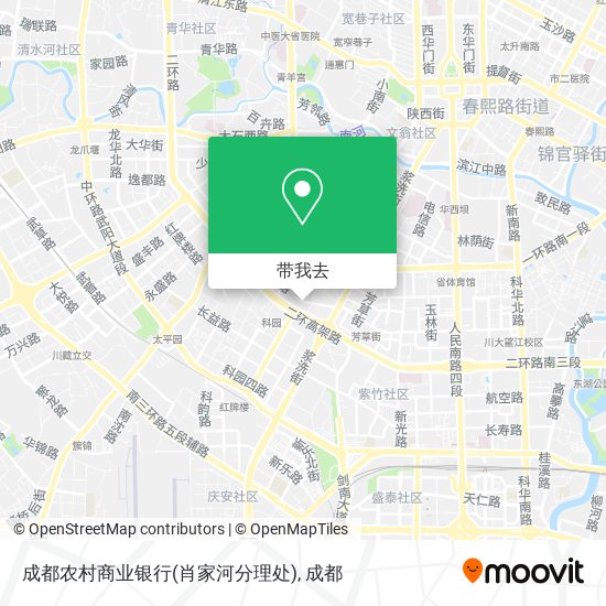成都农村商业银行(肖家河分理处)地图