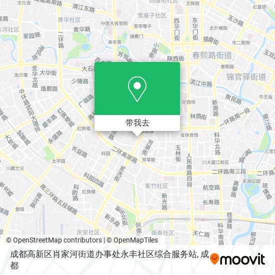 成都高新区肖家河街道办事处永丰社区综合服务站地图