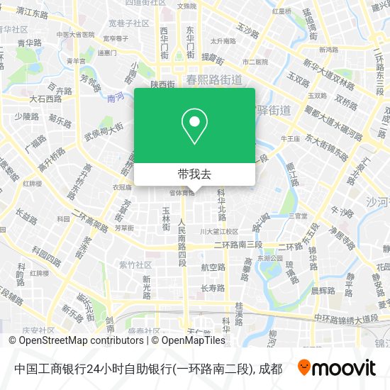 中国工商银行24小时自助银行(一环路南二段)地图