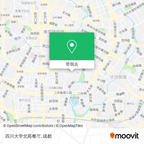 四川大学北苑餐厅地图