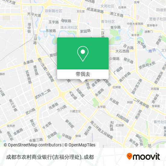 成都市农村商业银行(吉福分理处)地图