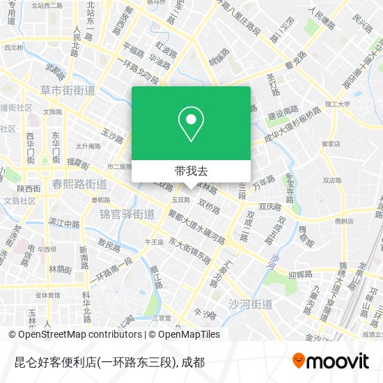 昆仑好客便利店(一环路东三段)地图