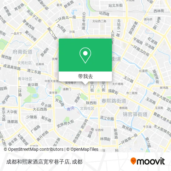 成都和熙家酒店宽窄巷子店地图