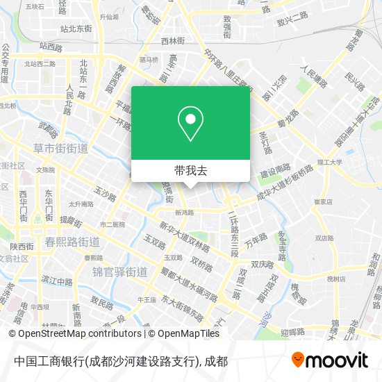 中国工商银行(成都沙河建设路支行)地图