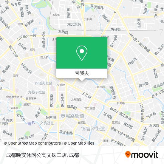 成都晚安休闲公寓文殊二店地图