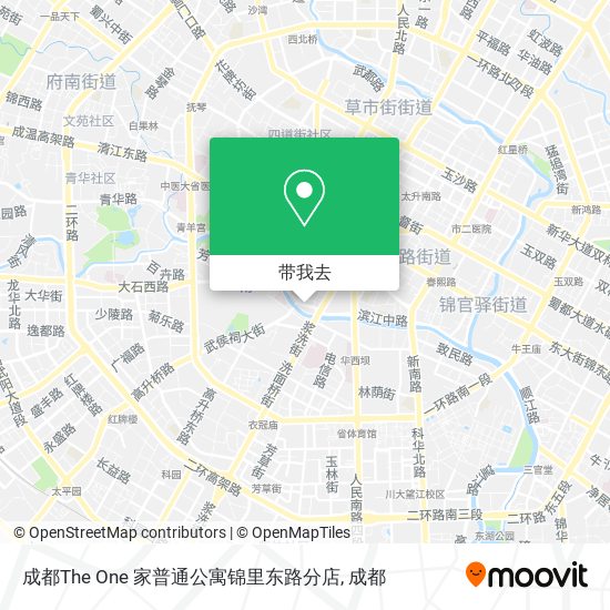 成都The One 家普通公寓锦里东路分店地图