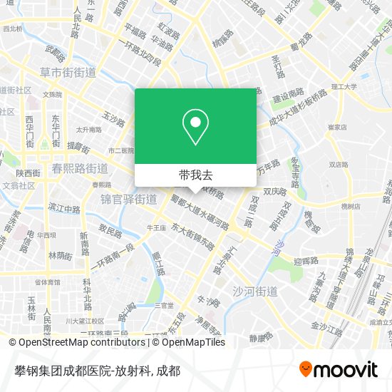 攀钢集团成都医院-放射科地图
