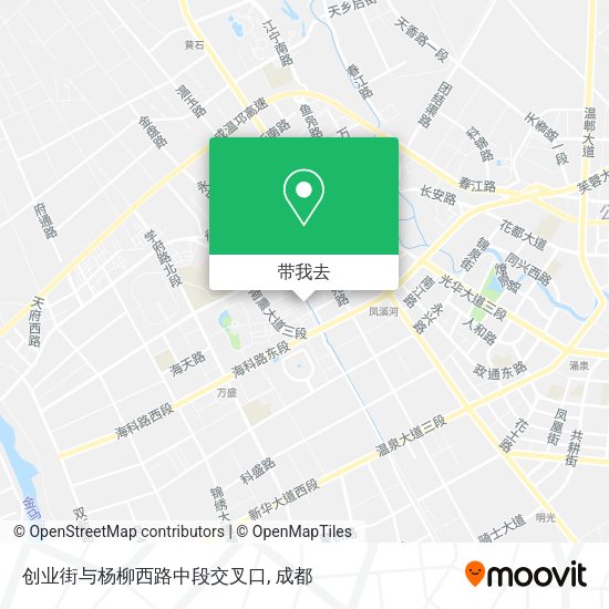 创业街与杨柳西路中段交叉口地图