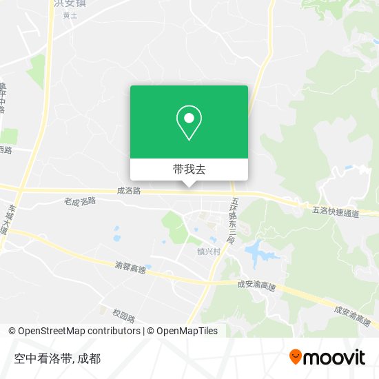 空中看洛带地图