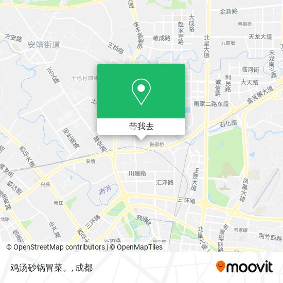 鸡汤砂锅冒菜。地图