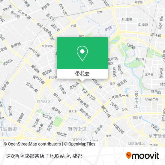 速8酒店成都茶店子地铁站店地图