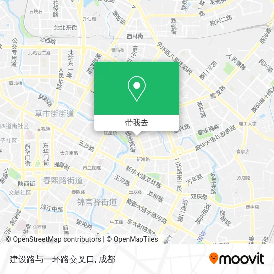 建设路与一环路交叉口地图