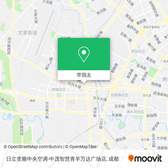 日立变频中央空调-中茂智慧青羊万达广场店地图