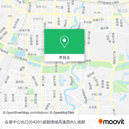 会展中心出口(G4201成都绕城高速西向)地图