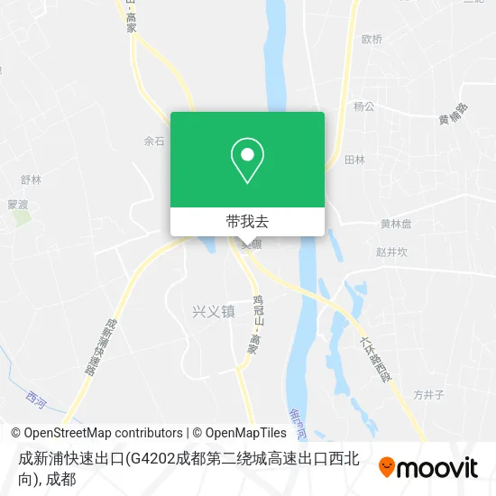 成新浦快速出口(G4202成都第二绕城高速出口西北向)地图