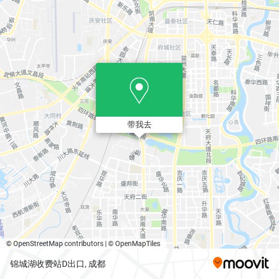 锦城湖收费站D出口地图