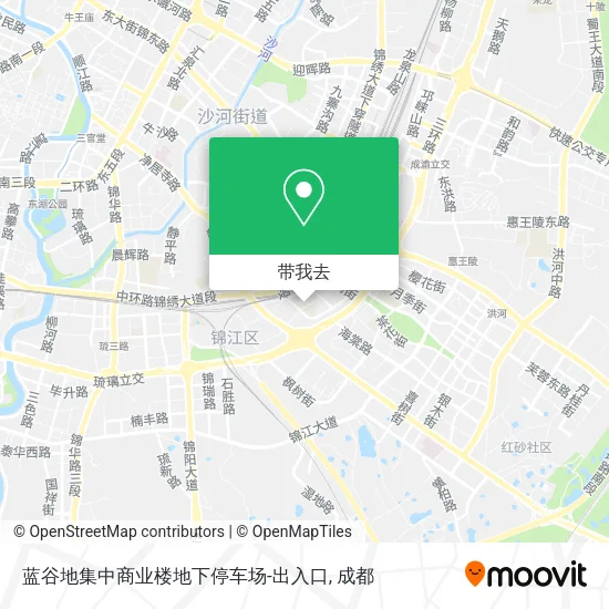 蓝谷地集中商业楼地下停车场-出入口地图