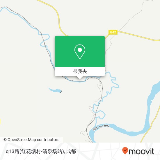 q13路(红花塘村-清泉场站)地图