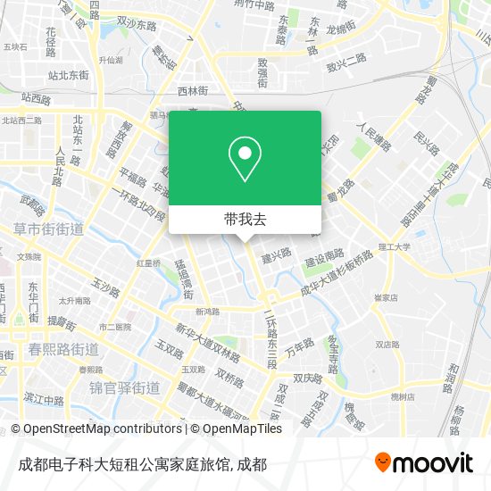 成都电子科大短租公寓家庭旅馆地图