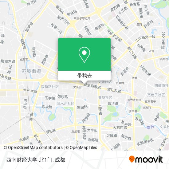西南财经大学-北1门地图