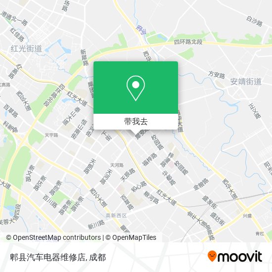 郫县汽车电器维修店地图