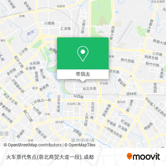 火车票代售点(蓉北商贸大道一段)地图