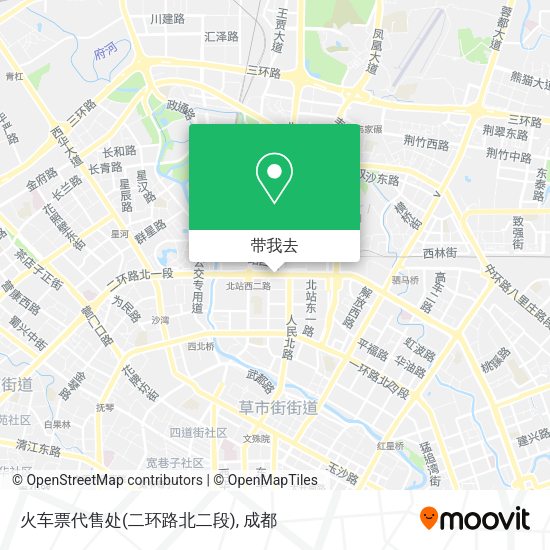 火车票代售处(二环路北二段)地图