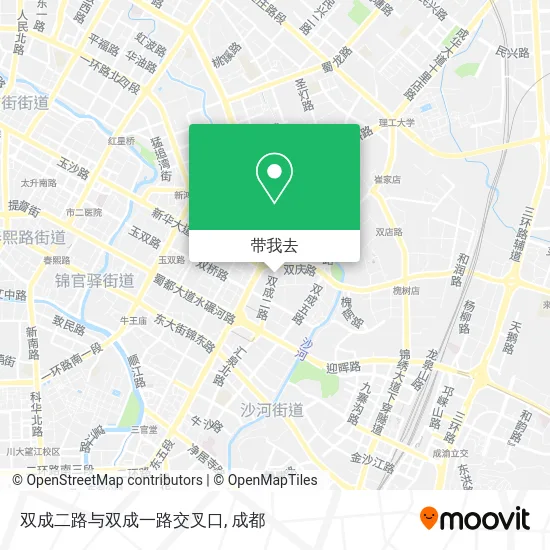 双成二路与双成一路交叉口地图