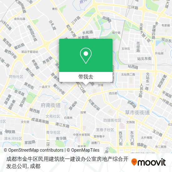 成都市金牛区民用建筑统一建设办公室房地产综合开发总公司地图