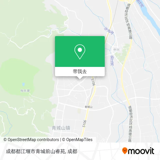 成都都江堰市青城前山睿苑地图