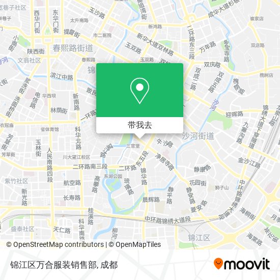 锦江区万合服装销售部地图