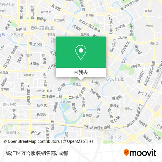 锦江区万合服装销售部地图