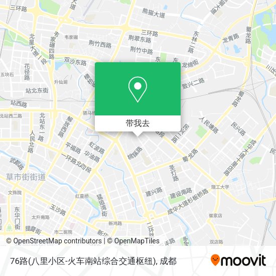 76路(八里小区-火车南站综合交通枢纽)地图