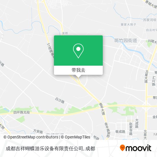 成都吉祥蝴蝶游乐设备有限责任公司地图