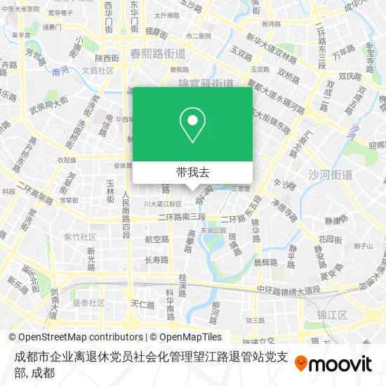 成都市企业离退休党员社会化管理望江路退管站党支部地图