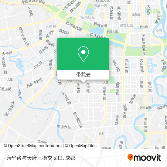 康华路与天府三街交叉口地图