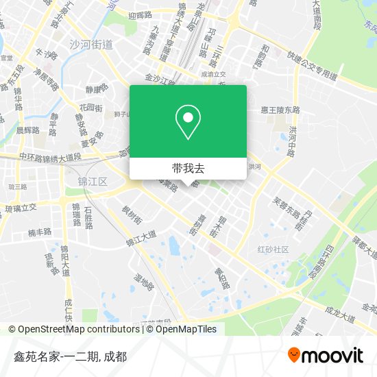 鑫苑名家-一二期地图