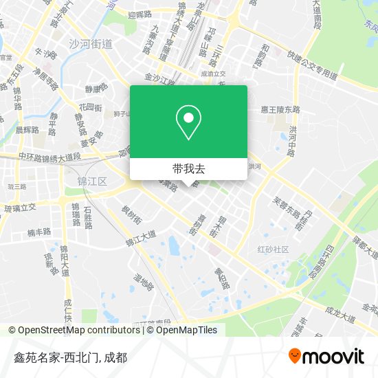 鑫苑名家-西北门地图