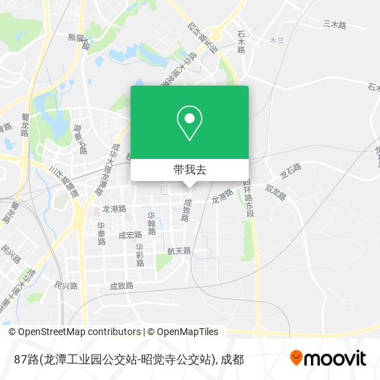 87路(龙潭工业园公交站-昭觉寺公交站)地图