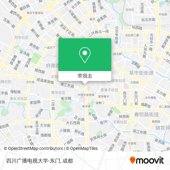 四川广播电视大学-东门地图