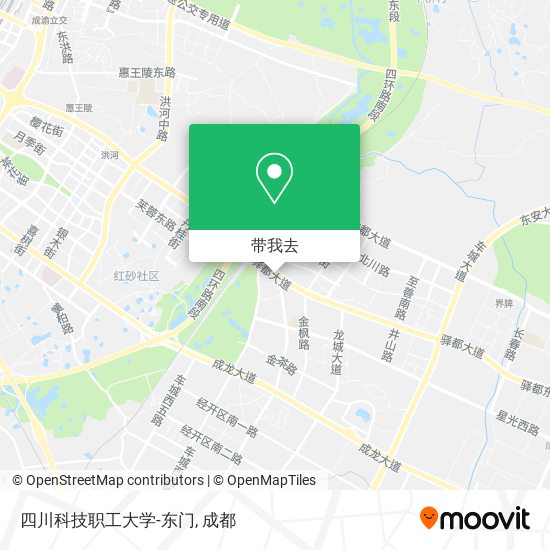 四川科技职工大学-东门地图