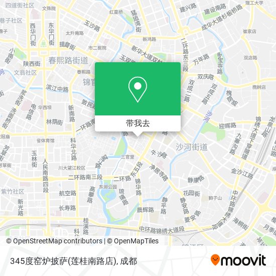 345度窑炉披萨(莲桂南路店)地图